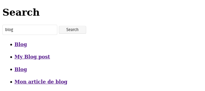 Search on both languages