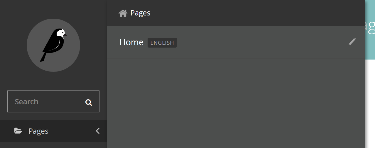 Wagtail explorer menu with internationalisation enabled